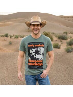 Pepe Jeans London Andy Warhol Vintage Graphic Shirt Lonesome Cowboys Tee RARE